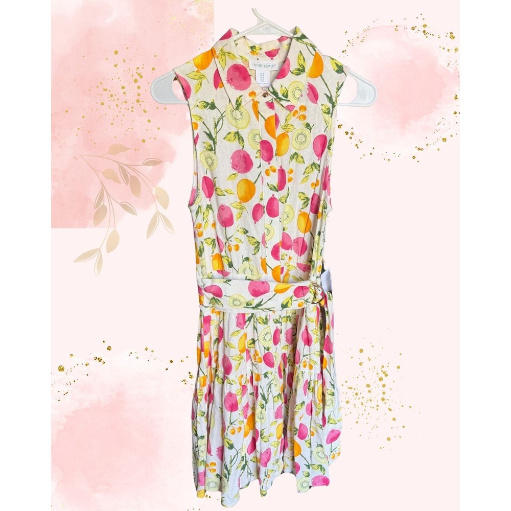 *NWT* Cynthia Rowley Linen Blend Belted Dress - Size‎ 4
